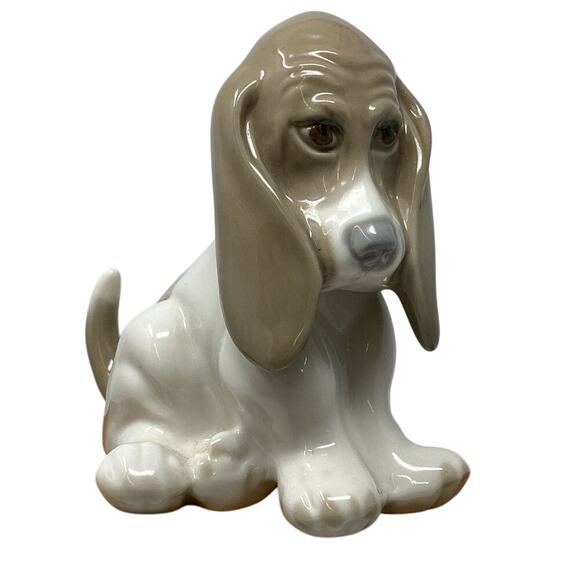 Dalia Basset‎ Hound Figurine Handcrafted Mexico Glossy Porcelain - Picture 5 of 7